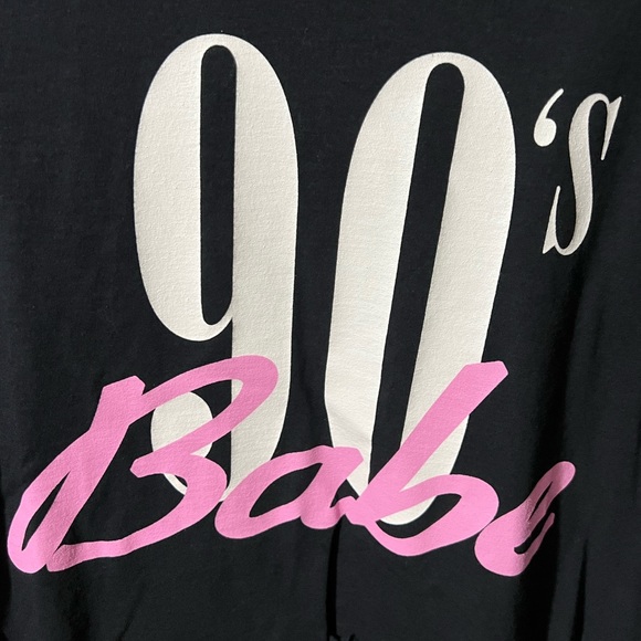 90’s Babe black crop top - Picture 2 of 3